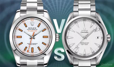 omega seamaster aqua terra vs rolex milgauss|rolex milgauss 3000 gauss.